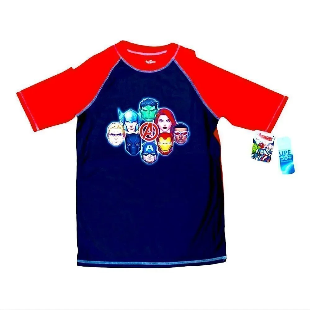 Boys Marvel Avengers Rashguard Swim Top